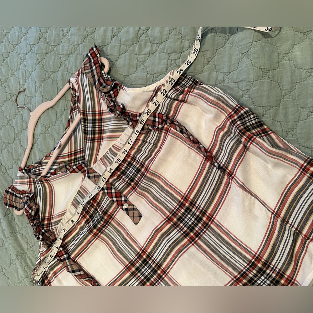 Plaid Ruffle Blouse - Picture 5 of 5
